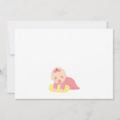 Invitation C'est une fille mignonne bébé fille dans le Baby s (Dos)