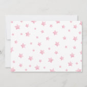 Invitation C'est une fille | Moderne Baby shower Eléphant Ros (Dos)