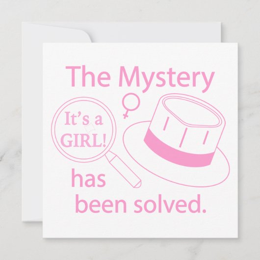 Invitation C'est une fille ! Mystère résolu (Devant)