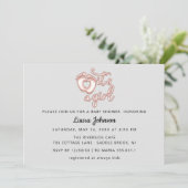 Invitation C'est une fille nouveau bébé Rose Gris Ballon pied (Debout devant)