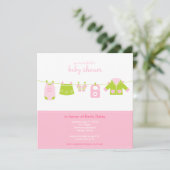 Invitation {c'est une fille!} petit baby shower de lessive in (Debout devant)