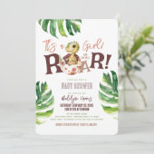 Invitation C'est une fille qu'elle va rôtir Baby shower d'oeu (Debout devant)