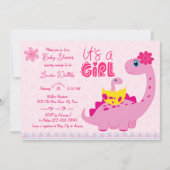 Invitation C'est une fille qui couve bientôt le baby shower d (Devant)