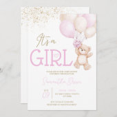 Invitation C'est une fille qu'on peut accoucher Baby shower d (Devant / Derrière)