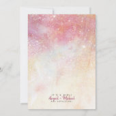 Invitation C'est une fille rose aquarelle Baby shower de pein (Dos)