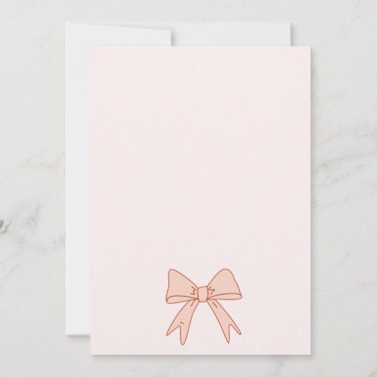 Invitation C'est une fille rose bow et des fleurs pour un Bab
