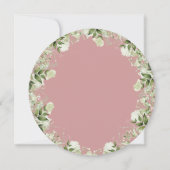 Invitation C'est une fille verte Dusty Lettre Rose Baby showe (Dos)