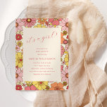 Invitation C'est une fille Vintage Boho rose Baby shower flor<br><div class="desc">C'est une fille Vintage Boho rose Baby shower Floral Invitation</div>