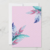 Invitation C'est une licorne d'aquarelle tribale sauvage (Dos)