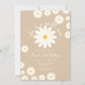 Invitation C'est une marguerite blanche sauvage Anniversaire (Devant)