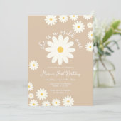 Invitation C'est une marguerite blanche sauvage Anniversaire (Debout devant)