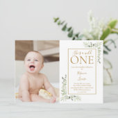 Invitation C'est une nature sauvage 1er anniversaire de verdu (Debout devant)