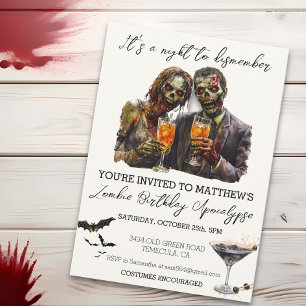 Invitation C'est une nuit pour démembrer Halloween Zombie