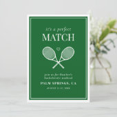 Invitation C'est une parfaite Match Tennis Bachelorette (Debout devant)