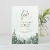 Invitation C'est une pinède photo Baby shower QR Code (Debout devant)