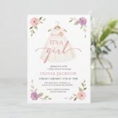 Invitation C'est une robe de fille Baby Shower (Debout devant)