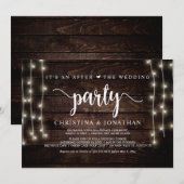 Invitation C'est une soirée après le mariage, Fuite rustique (Devant / Derrière)