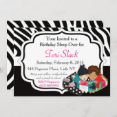 Invitation C'est une soirée pyjamas ! (Devant / Derrière)