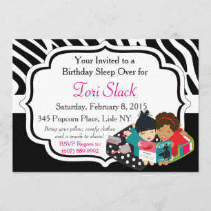 Invitation C'est une soirée pyjamas !