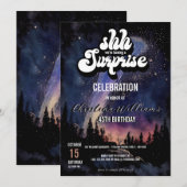 Invitation C'est une soirée surprise | Nuit étoilée (Devant / Derrière)