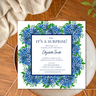 Invitation C'est une surprise 18e fête d'anniversaire Blue Hy