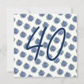 Invitation C'est une Surprise 40e fête d'anniversaire Blue Hy (Dos)