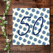 Invitation C'est une surprise 50e anniversaire fête Blue Hydr