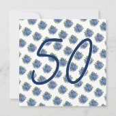 Invitation C'est une surprise 50e anniversaire fête Blue Hydr (Dos)