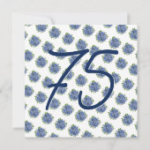 Invitation C'est une surprise 75e fête d'anniversaire Blue Hy (Dos)