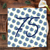 Invitation C'est une surprise 75e fête d'anniversaire Blue Hy