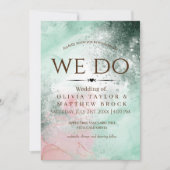 Invitation C'est vrai ! Emerald Green Aquarelle Mariage moder (Devant)