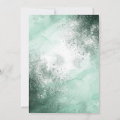 Invitation C'est vrai ! Emerald Green Aquarelle Mariage moder (Dos)