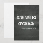 Invitation C'est Wine O'Clock (Devant / Derrière)
