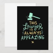 Invitation Cet avocat fait toujours appel (Devant / Derrière)