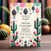 Invitation Cet élégant Mariage Floral mexicain Fiesta Cactus