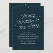 Invitation C'était écrit dans les étoiles Fête de l'Adoption (Devant / Derrière)