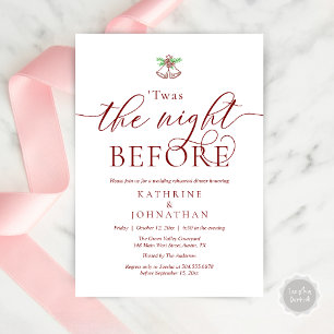 Invitation C'Était La Nuit Avant Le Dîner De Répétition Moder