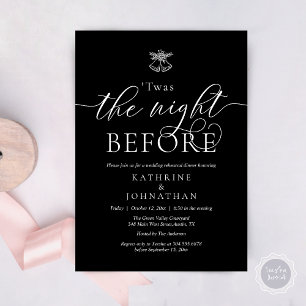 Invitation C'Était La Nuit Avant Le Dîner De Répétition Moder