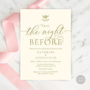 Invitation C'Était La Nuit Avant Le Dîner De Répétition Moder