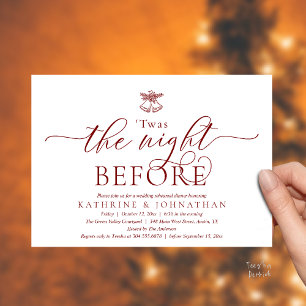 Invitation C'Était La Nuit Avant Le Dîner De Répétition Moder