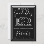 Invitation "C'Était Un Bon Jour" Anniversaire (Devant)