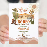 Invitation Cette annonce mon premier rodéo 2e fête d'annivers<br><div class="desc">Cet article Mon premier rodéo fête d'anniversaire Cowboy Invitation d'anniversaire Boy Texas cactus Wild West Cowboy 2e anniversaire Rodéo Party</div>