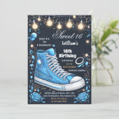 Invitation Cette Chic Chaussure Girl Sweet 16 Basket Ball Ann (Debout devant)