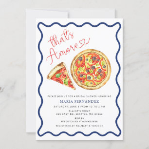 Invitation Cette fête de mariage sur le thème de la pizza ita