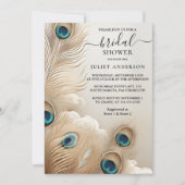 Invitation Cette Fête des mariées de Peacock Russe Asian Sky  (Devant)