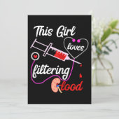 Invitation Cette fille adore filtrer la dialyse sanguine infi (Debout devant)