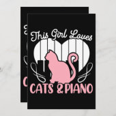 Invitation CETTE FILLE AIME LES CHEVAUX Équitation Équestre c (Devant / Derrière)