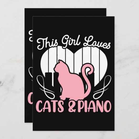 Invitation CETTE FILLE AIME LES CHEVAUX Équitation Équestre c (Devant / Derrière)