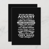 Invitation Cette Fille Est Née En Août Cadeau Anniversaire (Devant / Derrière)