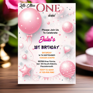Invitation Cette mignonne Reine Miss Onederday 1er anniversai